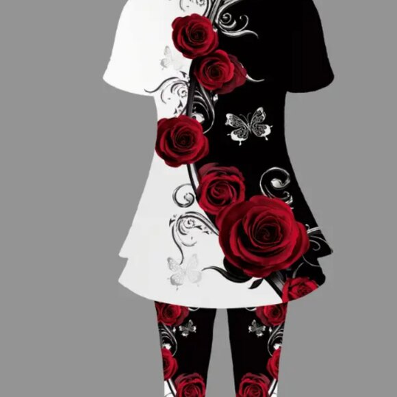 NEW! Rose & Butterfly Print 2-Piece Set – Size 6 (Medium) – NWT - Picture 4 of 13